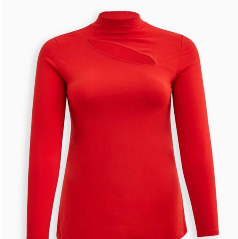 Torrid Red Mock Neck